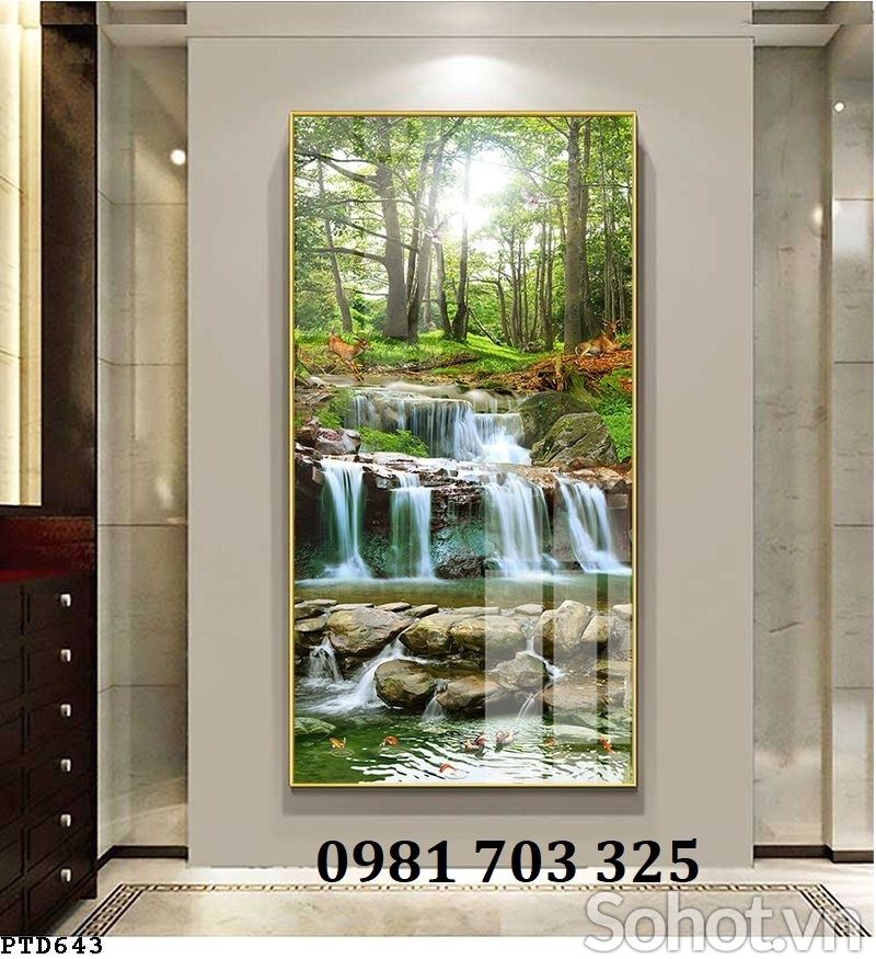 Gạch tranh phong cảnh khổ đứng