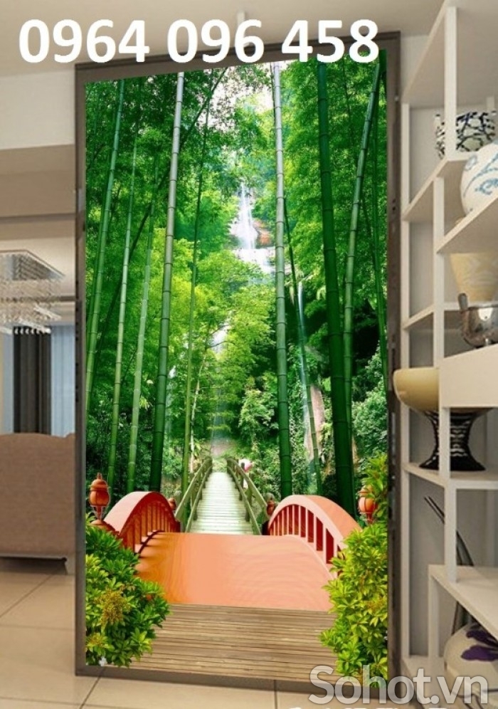 Tranh gạch 3d con đường hàng cây - LGVB6