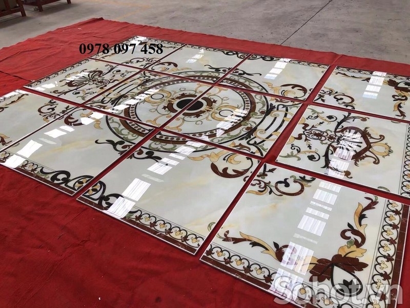 Thảm phòng khách - gạch men 3D