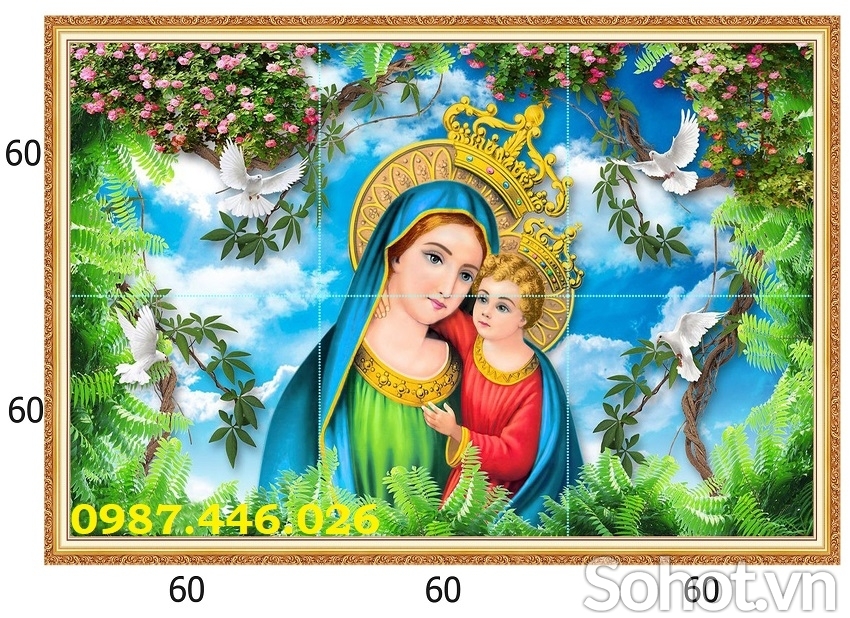 Tranh gạch men thiên chúa HP7282