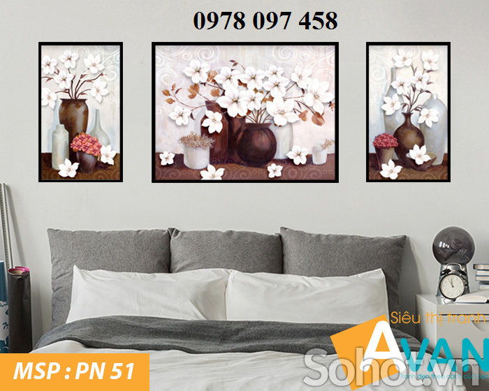Tranh ddẹp phòng ngủ- tranh gạch men 3D