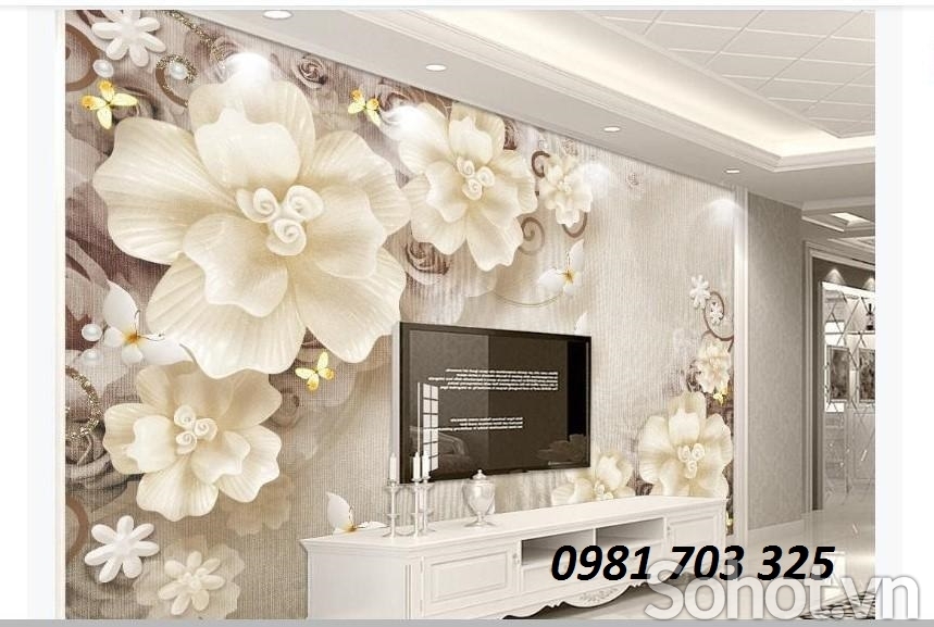 Tranh gạch 3D- tranh hoa