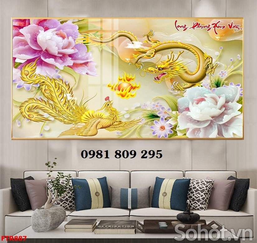 Gạch 3d rồng , tranh gạch 3d ốp tường