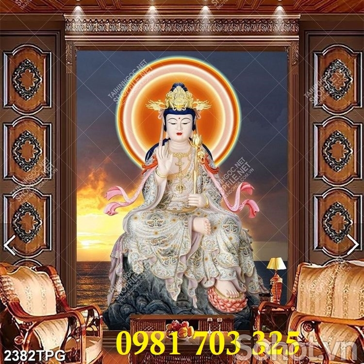 Gạch tranh Phật pháp ốp tường
