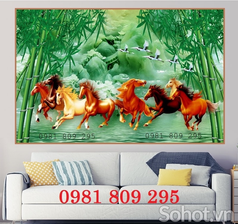 Tranh gạch bát mã - tranh ốp phòng khách