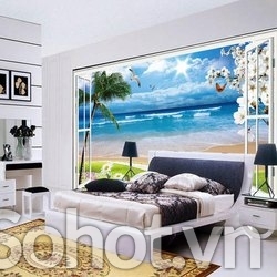 Tranh gạch- tranh bãi biển