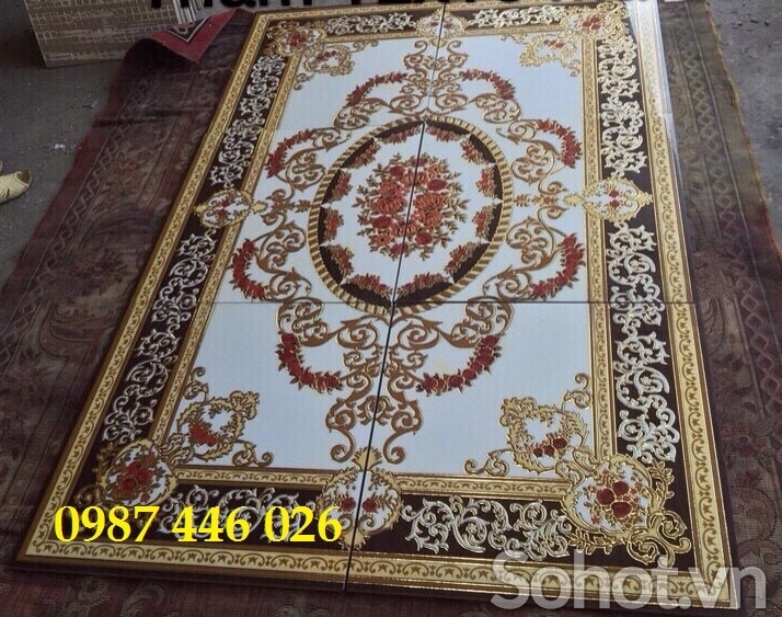 Gạch nền nhà thảm hoa văn cổ điển