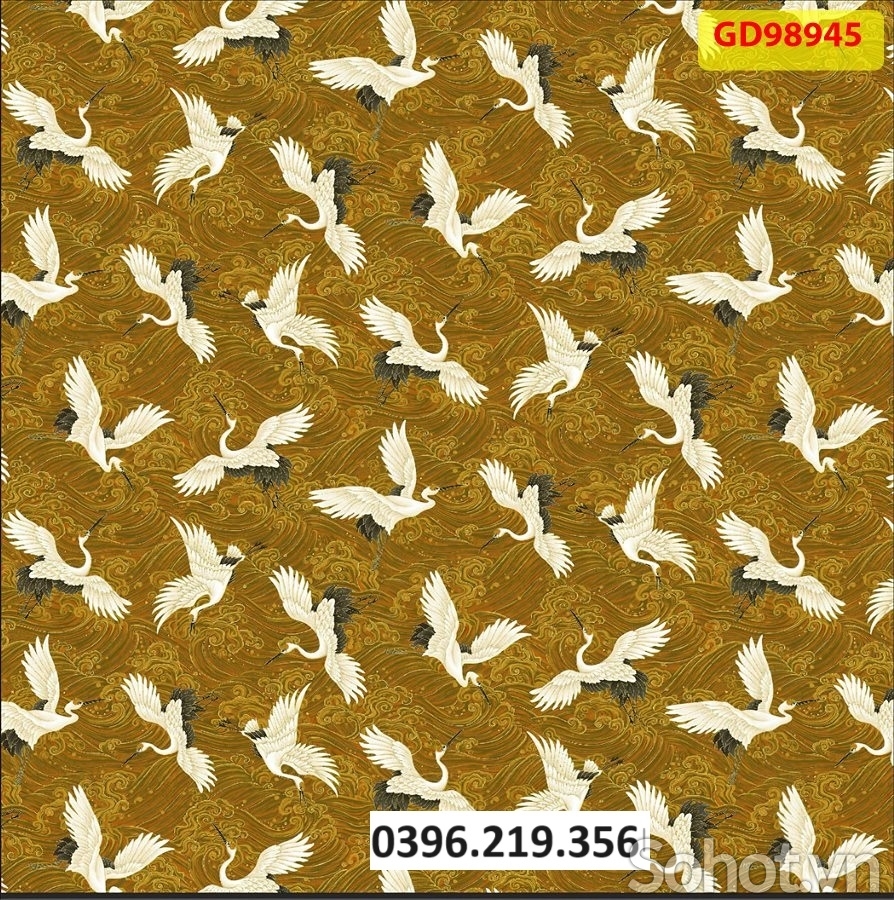 Tranh gạch 3d chim hạc đẹp