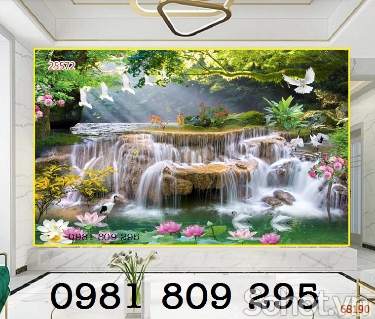 Gạch tranh 3d phong cảnh trang trí