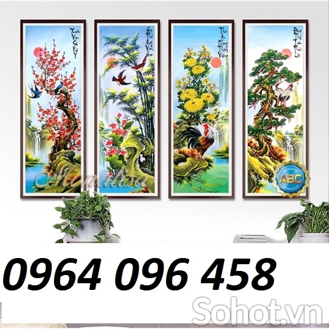 Tranh gạch 3d tứ quý - 632XC