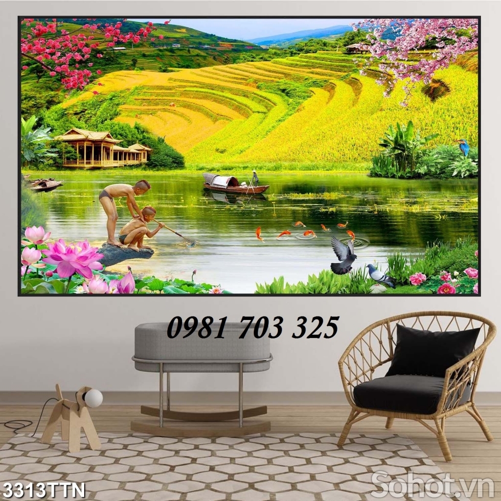 tranh phong khách- gạch tranh phong cảnh