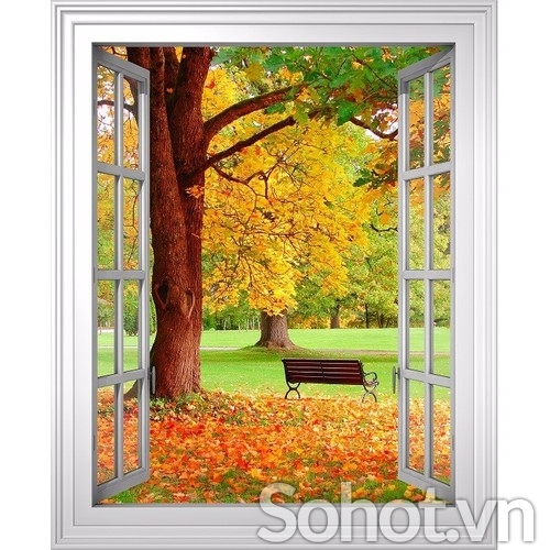 Tranh gạch 3d ốp tường tranh chửa sổ - CXV94