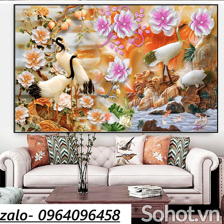 Tranh gạch 3d trang trí phòng khách - SK79