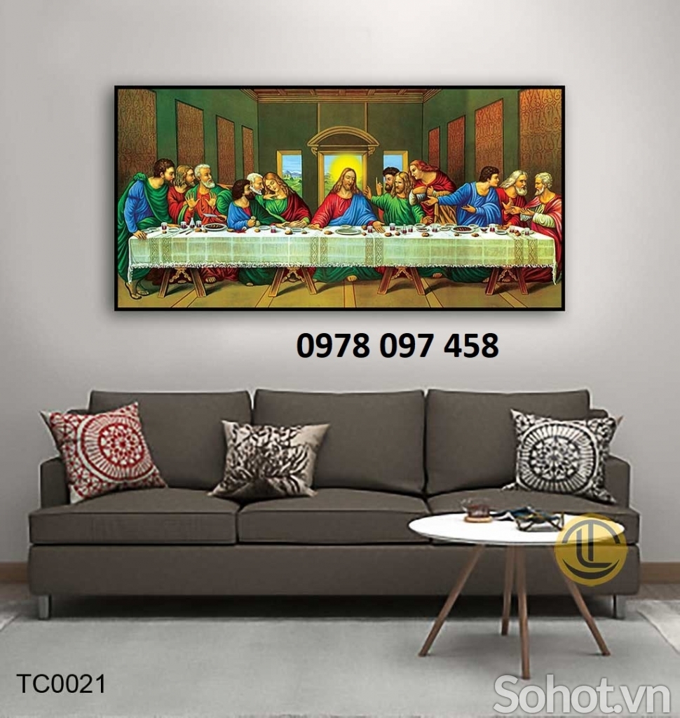 Tranh dán tường phòng khách - tranh công giáo