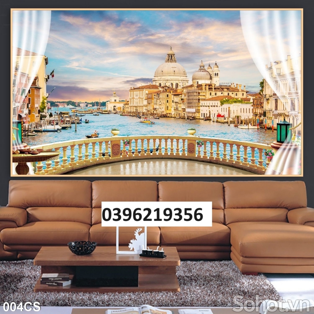 Tranh gạch đẹp cửa sổ trang trí
