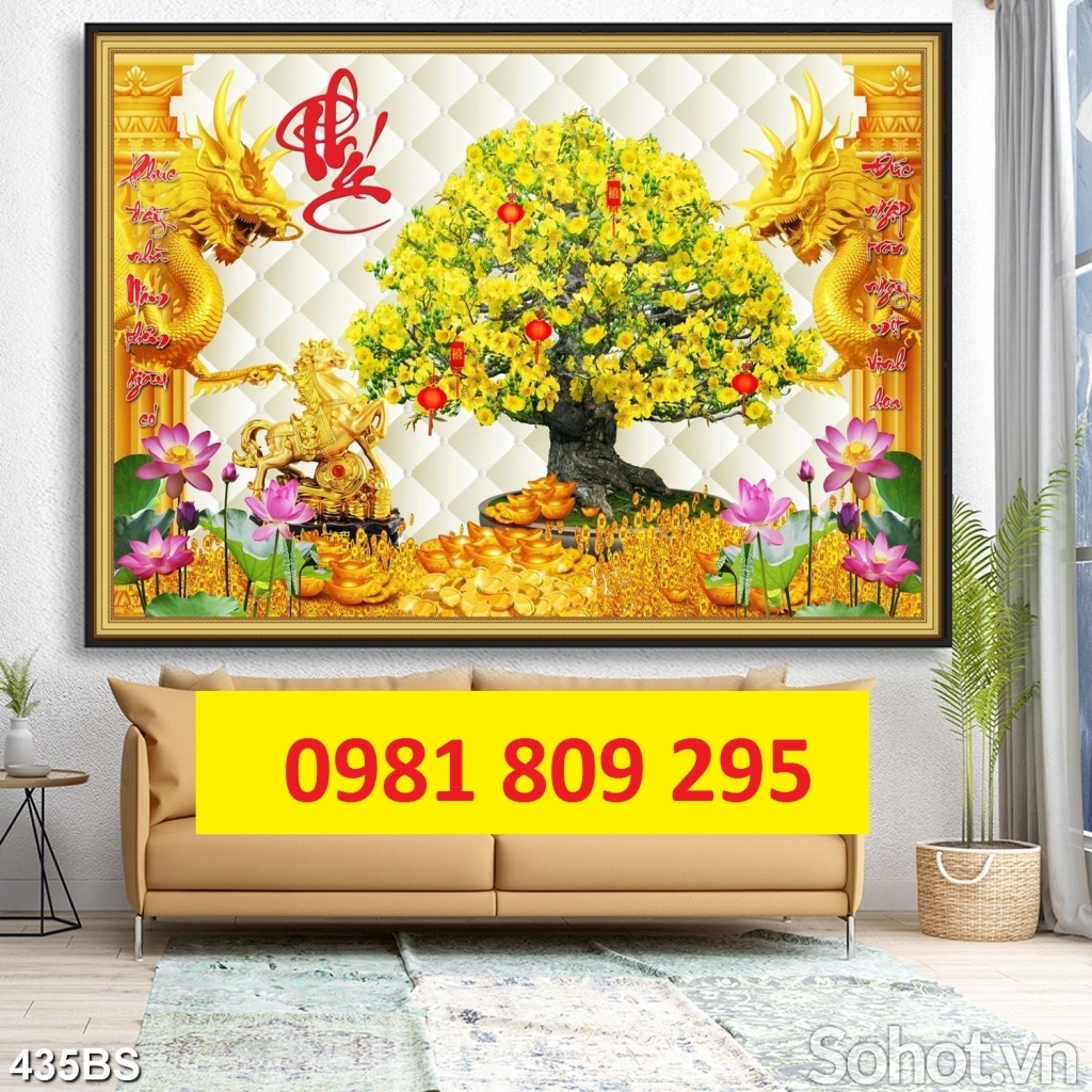 Gạch 3d trang trí hoa mai