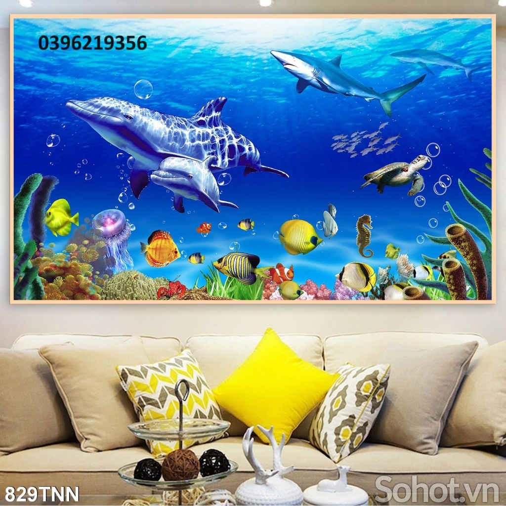 Tranh gạch đẹp 3D phong cảnh thiên nhiên