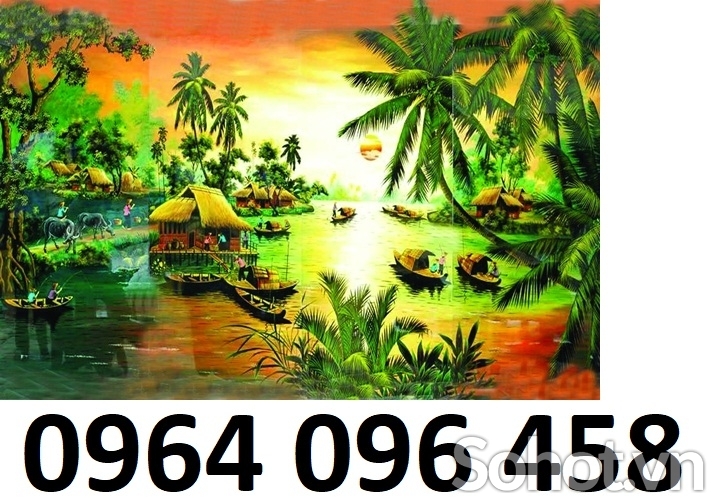 Tranh cảnh đồng quê - tranh gạch 3d ốp tường - HXDC3