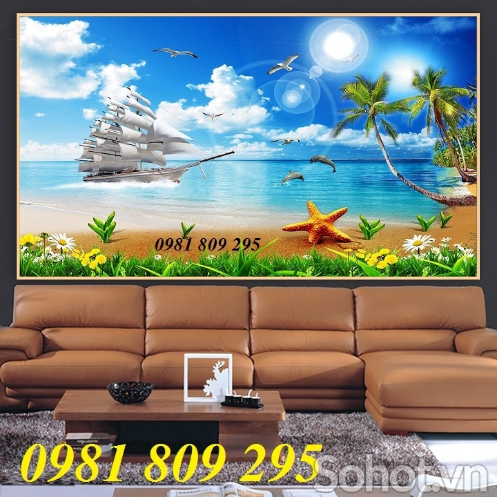 Tranh gạch 3d thuận buồm xuôi gió -AK045