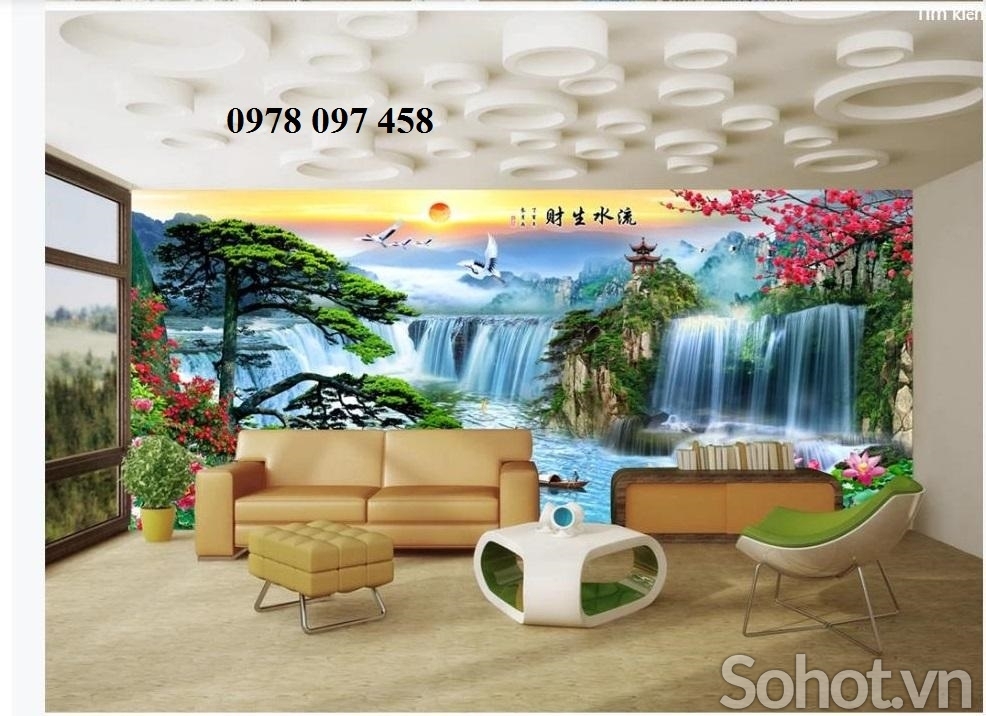 Tranh phong cảnh - tranh gạch 3D