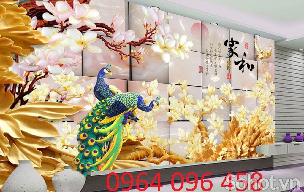 Tranh gạch ốp tường trang trí phòng khách 3d - 788CMM