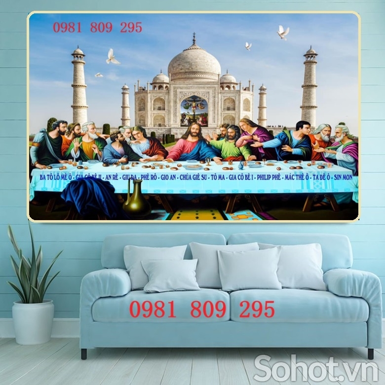 Tranh ốp tường , gạch 3d 12 tông đồ công giáo HN9955