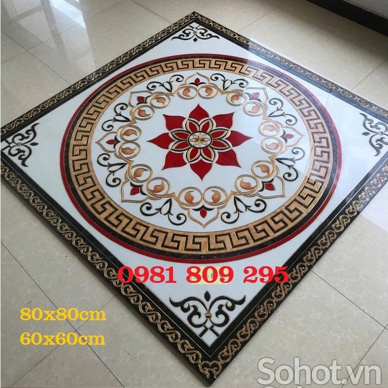 Gạch thảm 80x80 trang trí cầu thang