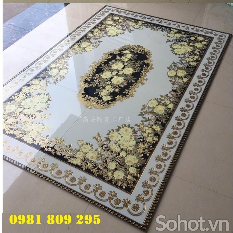 Gạch thảm 1m2x1,8 sảnh tam cấp hp6666