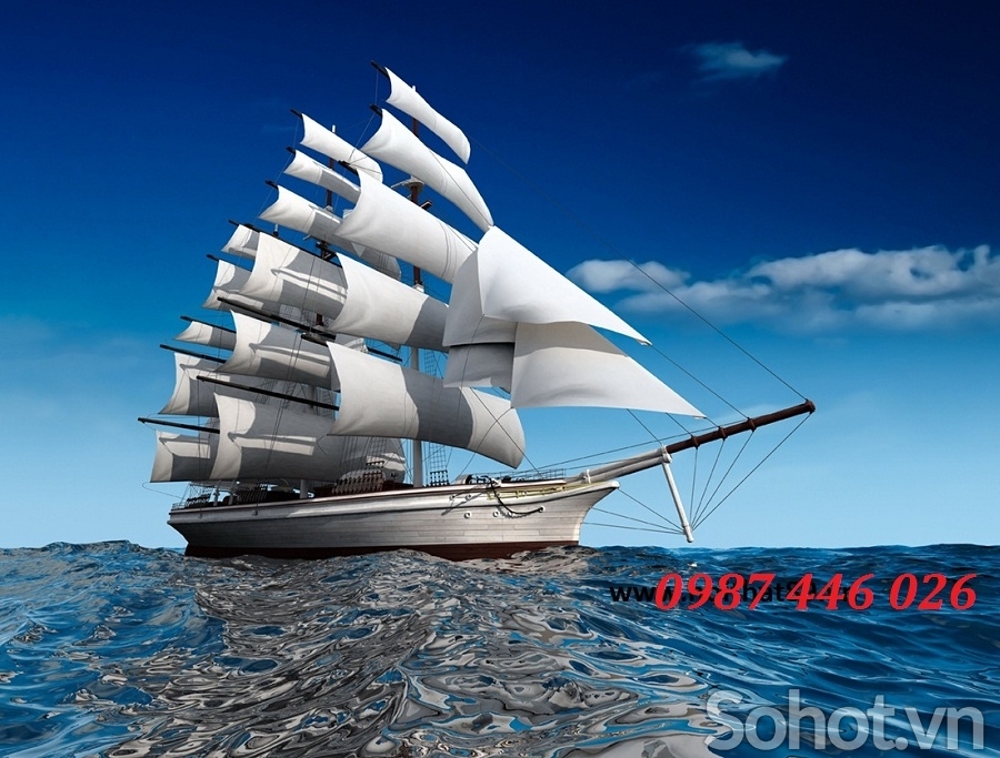 Tranh gạch thuận buồm xuôi gió HP0823