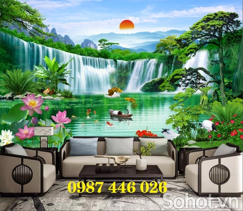 Tranh gạch men phong cảnh đẹp 3d HP0822