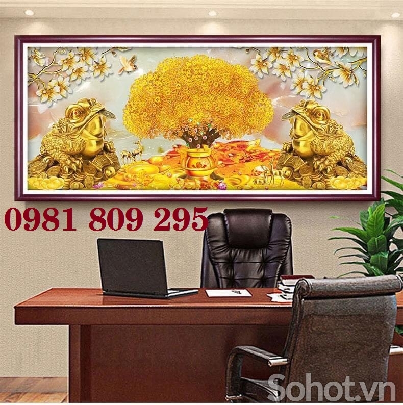 Tranh cây tiền vàng - gạch tranh 3d