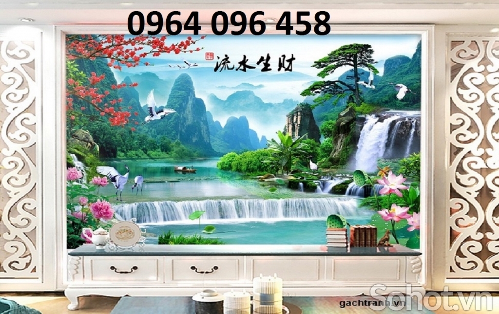 Tranh gạch men 3d phong cảnh đồng quê - 855CV