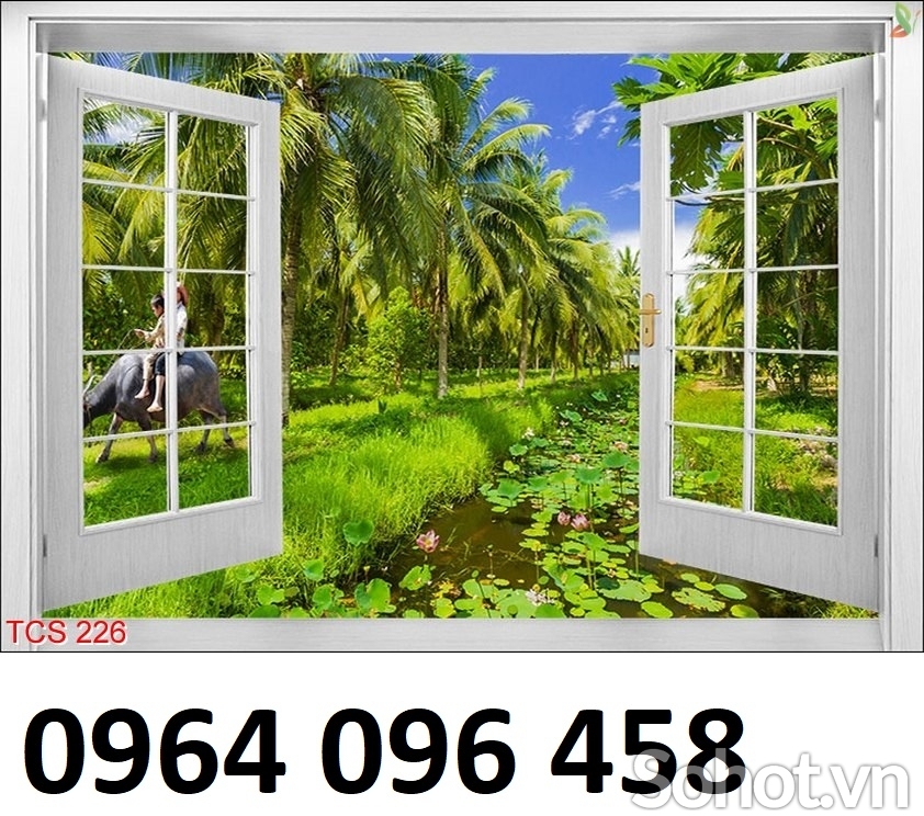 Tranh gạch 3d cửa sổ - HSX211