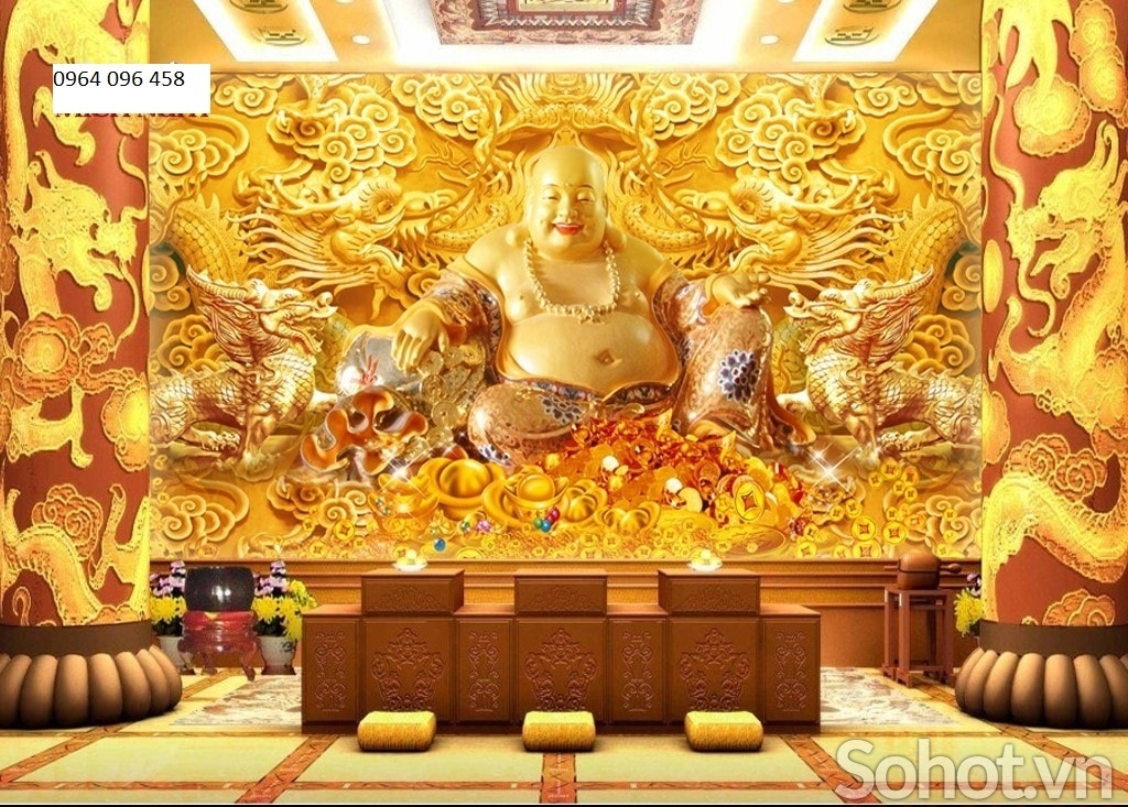 Tranh gạch 3d ốp tường thần tài - 199CV