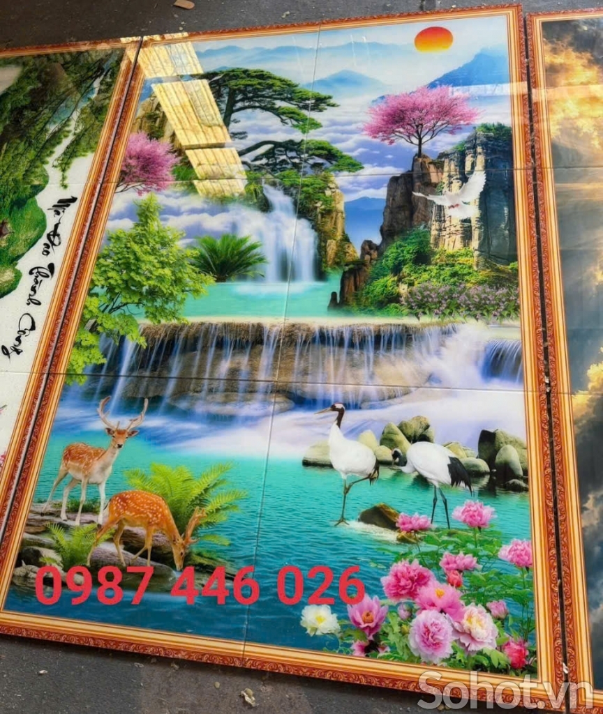 Ảnh thật tranh gạch men 3d HP98222