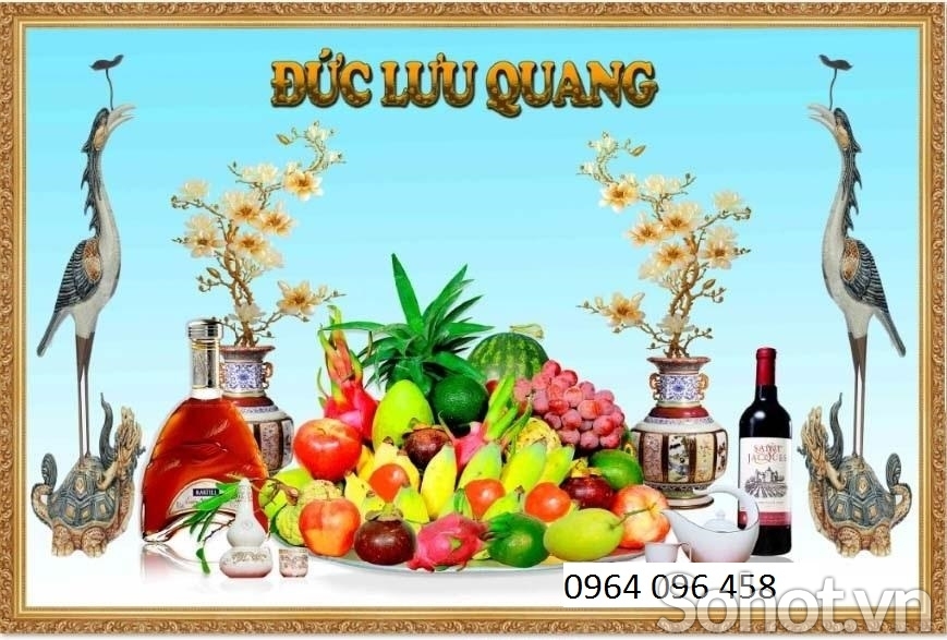 Gạch tranh ốp tường phòng thờ 3d - HNB76