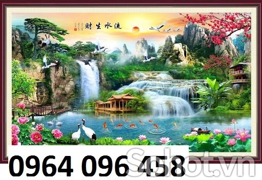 Tranh gạch 3d ốp tường phong cảnh đồng quê - 097CV
