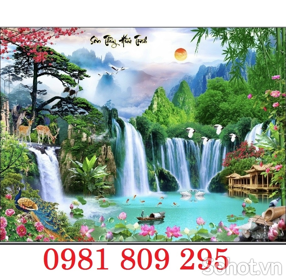 Tranh gạch men 3d phong cảnh mới