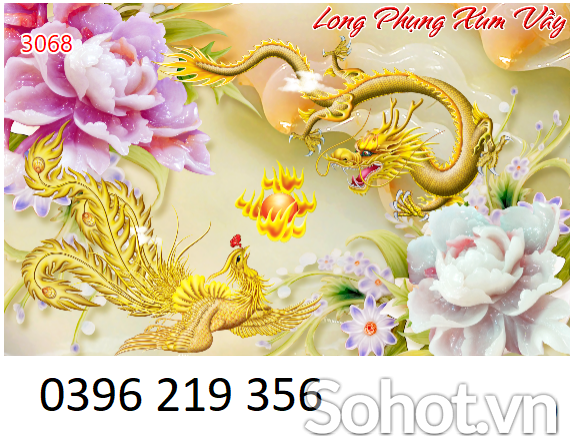 Tranh gạch rồng phượng phong thủy