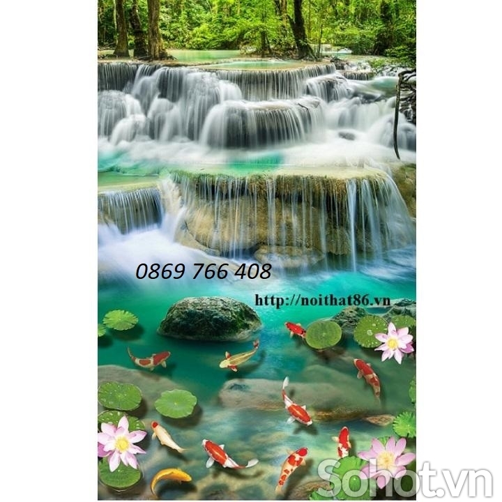 Tranh gạch phong cảnh suối nước 3D - Hà Nội 