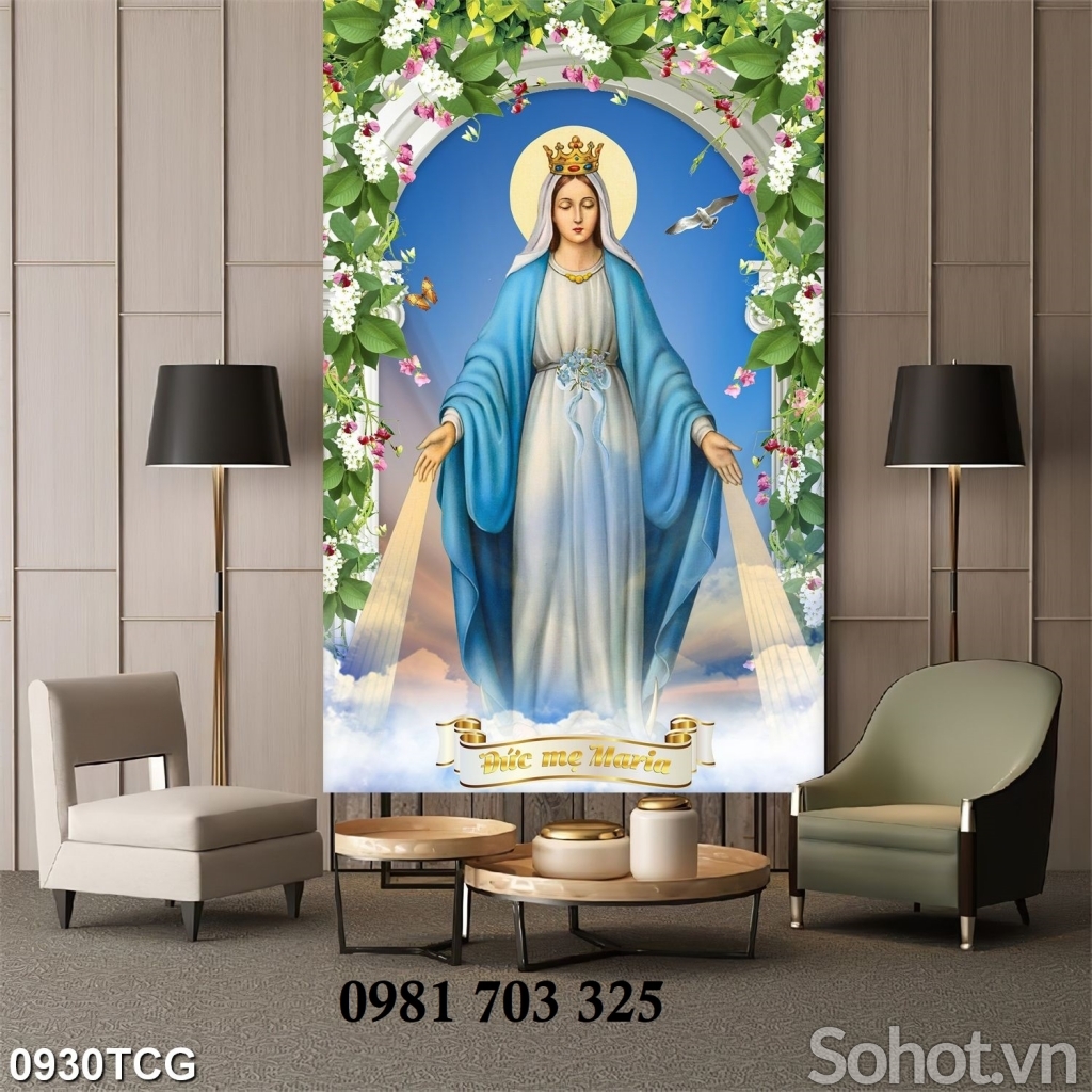 Tranh gạch đức me Maria