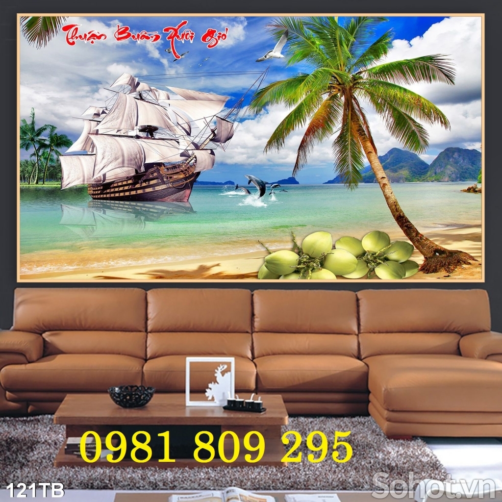 Gạch tranh thuyền buồm