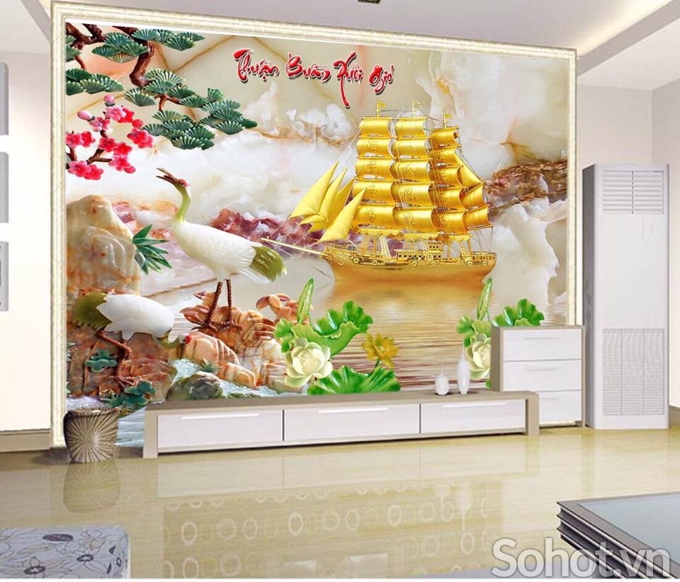 Tranh sứ ngọc 3D trang trí phòng
