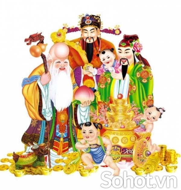 Tranh gạch 3d phúc lộc thọ - ZSX32