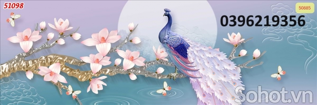 Tranh gạch 3D đẹp hình công phượng trang trí
