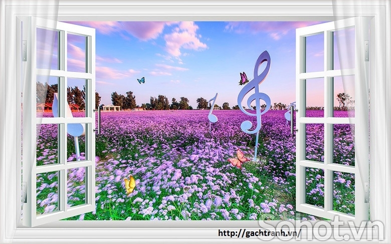 Tranh gạch 3d cửa sổ - MCB42