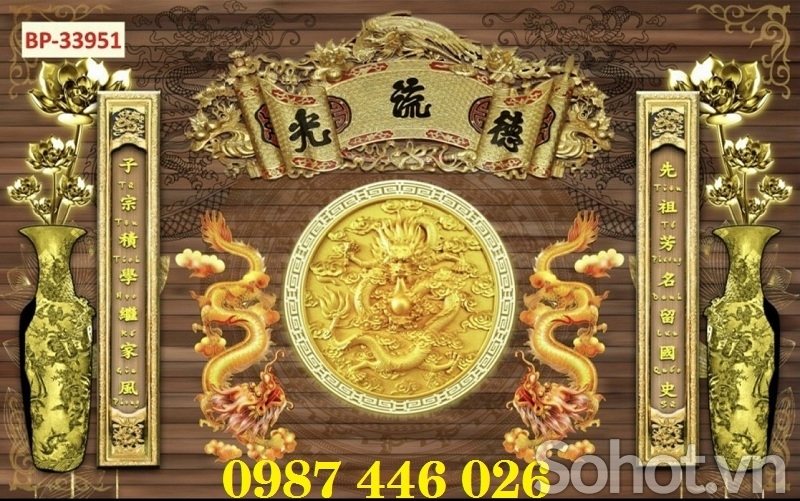 Gạch trang trí phòng thờ HP722
