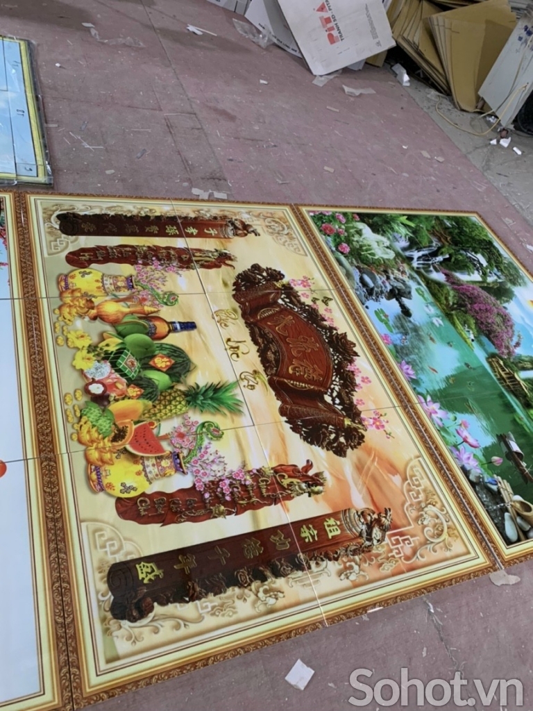 Gạch 3d tranh gạch phòng thờ HP7273