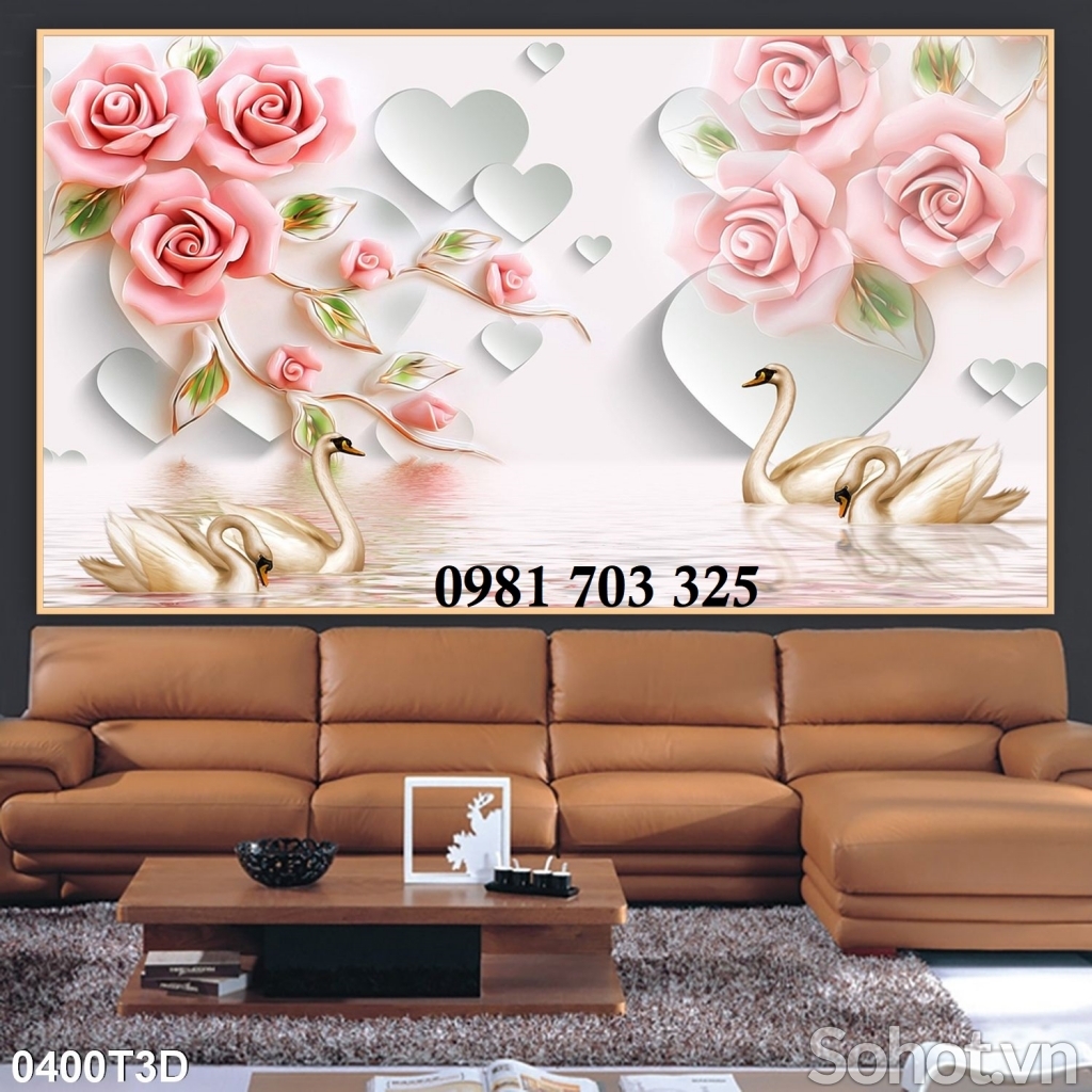Tranh gạch men , tranh hoa 3D