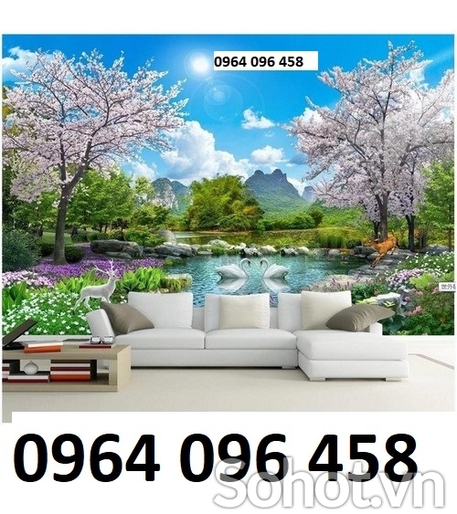 Tranh gạch 3d phong cảnh sơn thủy hữu tình - XV79